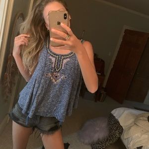 Embroidered tank top